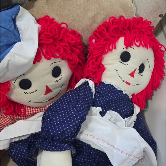 Vintage Classic Raggedy Ann and Andy Doll Set 3 ft - Picture 5 of 8